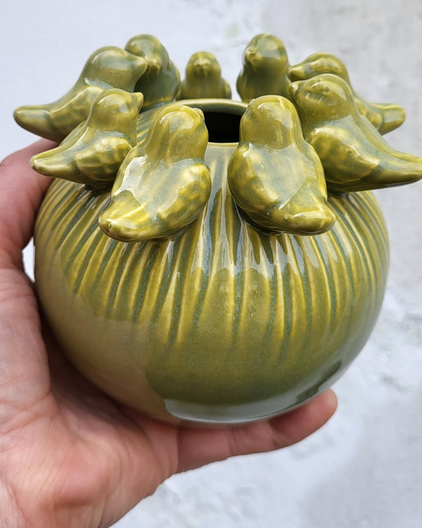 Vogelvaasje groen
